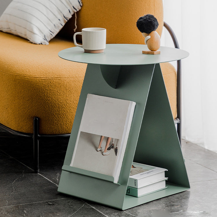 リビングルーム用のミッドセンチュリー抽象端エンドテーブルメタルラウンドサイドエンドテーブル