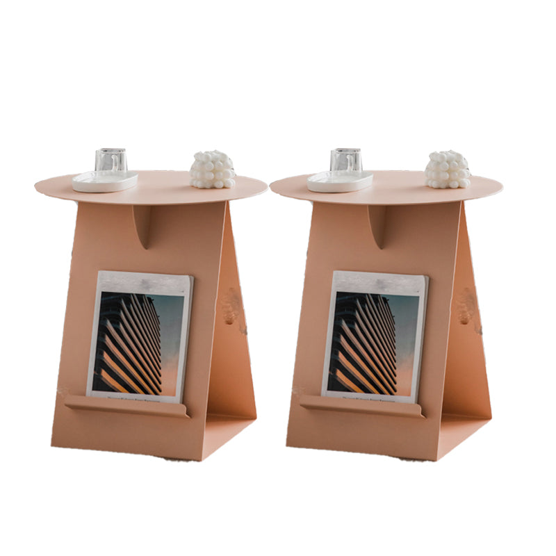 リビングルーム用のミッドセンチュリー抽象端エンドテーブルメタルラウンドサイドエンドテーブル