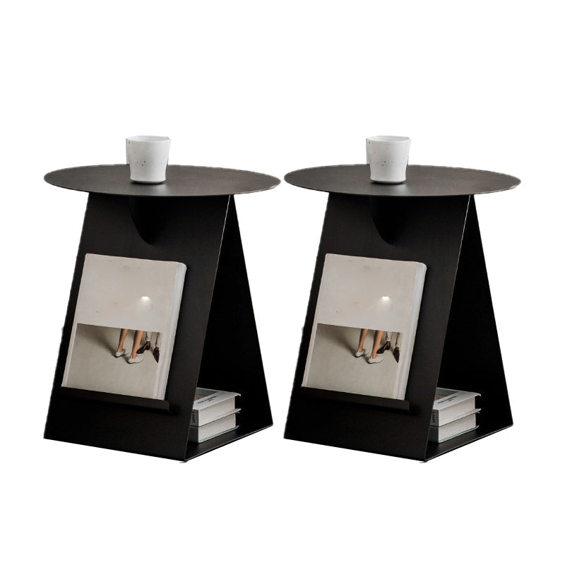 リビングルーム用のミッドセンチュリー抽象端エンドテーブルメタルラウンドサイドエンドテーブル