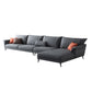 36"H Contemporary Sectional Sofa Fabric Grey Sectionals with Bostol Pillows 154"L x 67"W x 37"H Right Clearhalo 'furn' 'furn_sectionals' 'Furniture' 'Living Room Furniture' 'Sectionals' 6377550