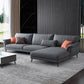 36"H Contemporary Sectional Sofa Fabric Grey Sectionals with Bostol Pillows Clearhalo 'furn' 'furn_sectionals' 'Furniture' 'Living Room Furniture' 'Sectionals' 6377551