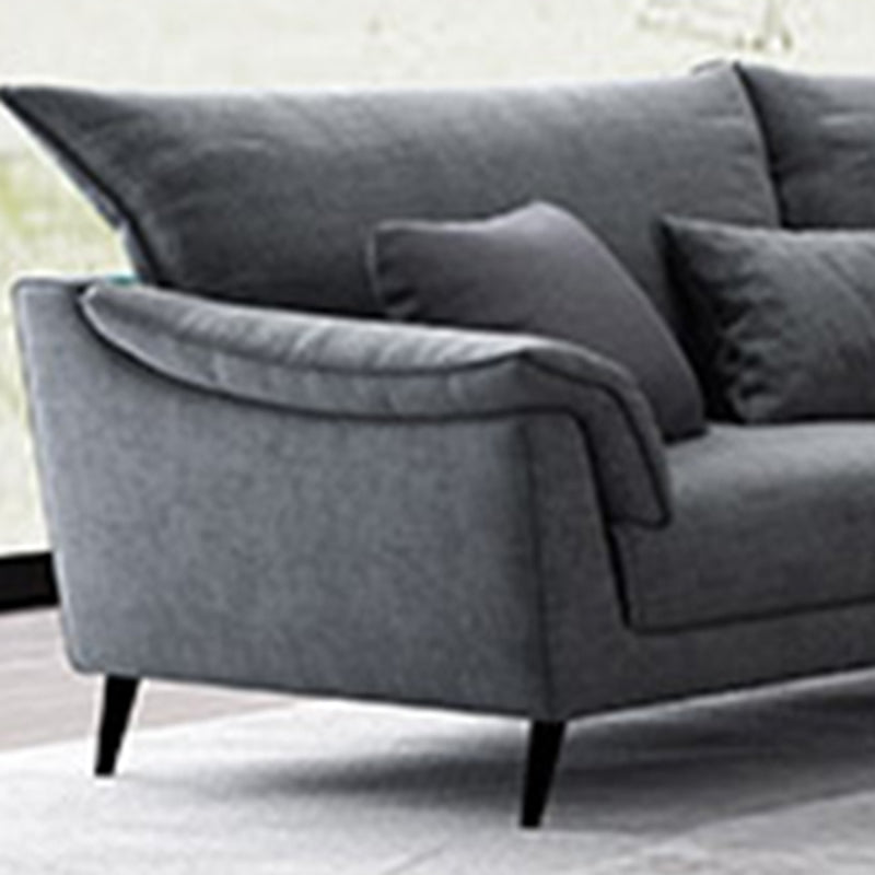 36"H Contemporary Sectional Sofa Fabric Grey Sectionals with Bostol Pillows Clearhalo 'furn' 'furn_sectionals' 'Furniture' 'Living Room Furniture' 'Sectionals' 6377557