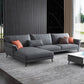 36"H Contemporary Sectional Sofa Fabric Grey Sectionals with Bostol Pillows Clearhalo 'furn' 'furn_sectionals' 'Furniture' 'Living Room Furniture' 'Sectionals' 6377563