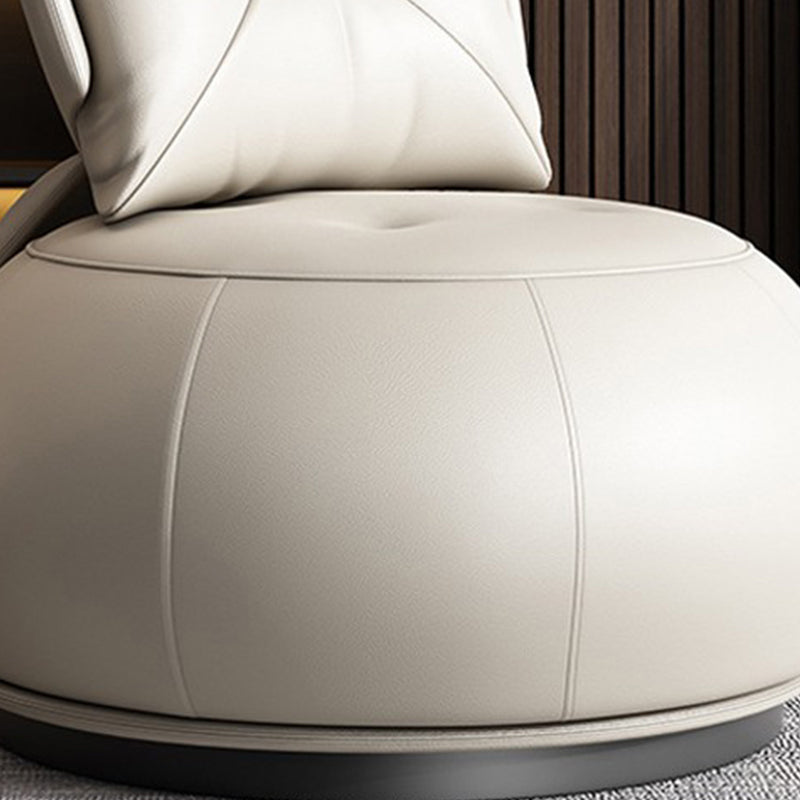 Faux Leather Parsons Chair Armless Chair with Pillow Back, 32.28" Wide Clearhalo 'Accent Chairs' 'accent_chairs' 'Chairs & Seating' 'furn' 'furn_accent_chairs' 'Furniture' 'Living Room Furniture' 6377616