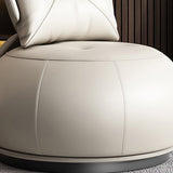 Faux Leather Parsons Chair Armless Chair with Pillow Back, 32.28" Wide Clearhalo 'Accent Chairs' 'accent_chairs' 'Chairs & Seating' 'furn' 'furn_accent_chairs' 'Furniture' 'Living Room Furniture' 6377616