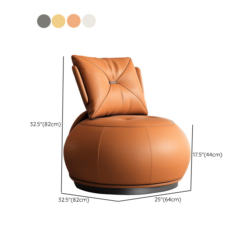 Faux Leather Parsons Chair Armless Chair with Pillow Back, 32.28" Wide Clearhalo 'Accent Chairs' 'accent_chairs' 'Chairs & Seating' 'furn' 'furn_accent_chairs' 'Furniture' 'Living Room Furniture' 6377617