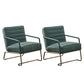 Arms Included Lounge Chair Living Room Chair with Gold Tone Legs Green 2 Piece Set Clearhalo 'Accent Chairs' 'accent_chairs' 'Chairs & Seating' 'furn' 'furn_accent_chairs' 'Furniture' 'Living Room Furniture' 6377626