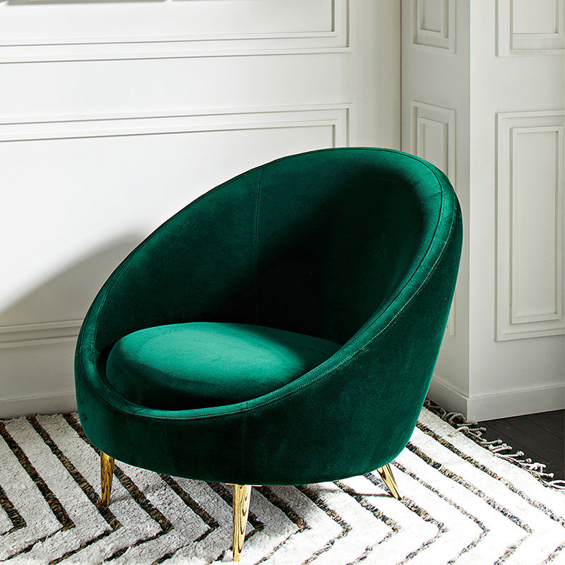 Basic Four Leg Balloon Chair Living Room Chair with Gold Tone Legs Clearhalo 'Accent Chairs' 'accent_chairs' 'Chairs & Seating' 'furn' 'furn_accent_chairs' 'Furniture' 'Living Room Furniture' 6377676