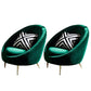 Basic Four Leg Balloon Chair Living Room Chair with Gold Tone Legs Green Flannel 2 Piece Set Clearhalo 'Accent Chairs' 'accent_chairs' 'Chairs & Seating' 'furn' 'furn_accent_chairs' 'Furniture' 'Living Room Furniture' 6377686