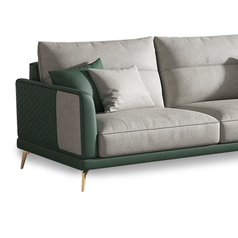 68 "" de large glamour canapé en cuir en cuir en L sectionnelles de dos