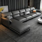 35"H Contemporary Sectional Sofa Leather Grey Stationary Sectionals 156"L x 69"W x 35"H Left Sponge Clearhalo 'furn' 'furn_sectionals' 'Furniture' 'Living Room Furniture' 'Sectionals' 6377768