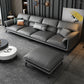 35"H Contemporary Sectional Sofa Leather Grey Stationary Sectionals Clearhalo 'furn' 'furn_sectionals' 'Furniture' 'Living Room Furniture' 'Sectionals' 6377769