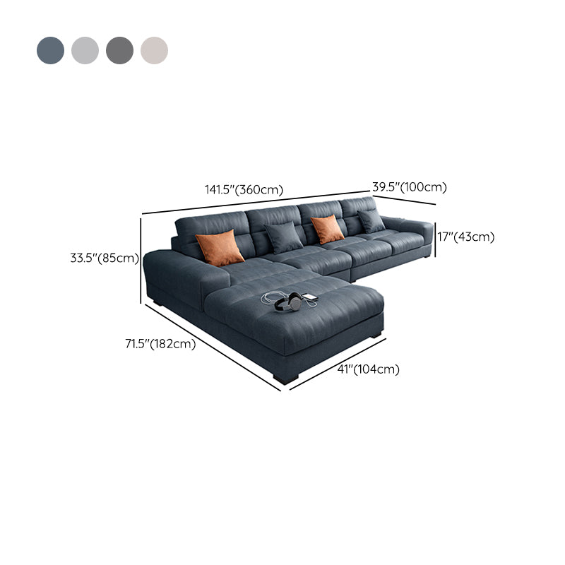 71 "sezionali di pelle di divano sezionale moderna larga con cuscini bostol