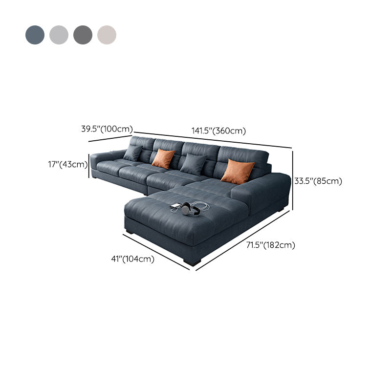 71 "sezionali di pelle di divano sezionale moderna larga con cuscini bostol