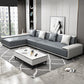 29"H Scandinavian Sectional Sofa Leather Grey Sectionals with Bostol Pillows Clearhalo 'furn' 'furn_sectionals' 'Furniture' 'Living Room Furniture' 'Sectionals' 6377796