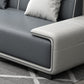 29"H Scandinavian Sectional Sofa Leather Grey Sectionals with Bostol Pillows Clearhalo 'furn' 'furn_sectionals' 'Furniture' 'Living Room Furniture' 'Sectionals' 6377805