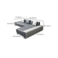 29"H Scandinavian Sectional Sofa Leather Grey Sectionals with Bostol Pillows Clearhalo 'furn' 'furn_sectionals' 'Furniture' 'Living Room Furniture' 'Sectionals' 6377816