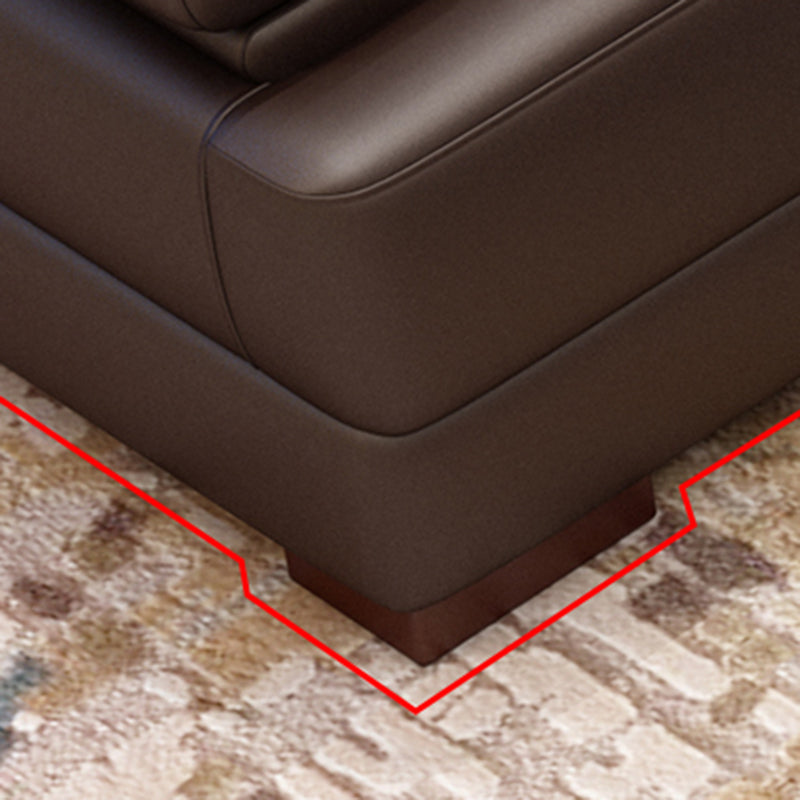 Hedendaagse sectionele bank getuft echte lederen sectionals