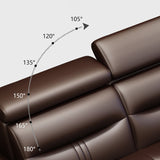 Contemporary Sectional Sofa Tufted Genuine Leather Sectionals