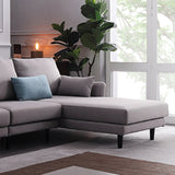 64 "ampio divano scandinavo sezione grigio cuscino