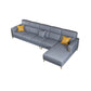 Glam Stationary Sectional Sofa Cushion Back Leather Living Room Set 131"L x 62"W x 36"H Right Clearhalo 'furn' 'furn_sectionals' 'Furniture' 'Living Room Furniture' 'Sectionals' 6377865
