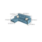 Glam Stationary Sectional Sofa Cushion Back Leather Living Room Set Clearhalo 'furn' 'furn_sectionals' 'Furniture' 'Living Room Furniture' 'Sectionals' 6377885