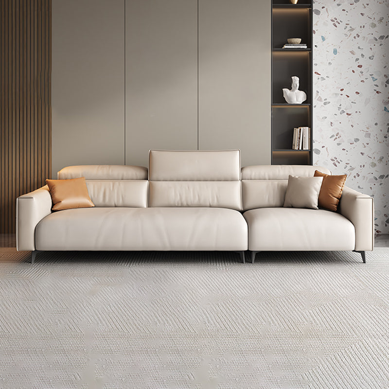 Contemporary Sectional Sofa Cushion Back Faux Leather Sectionals