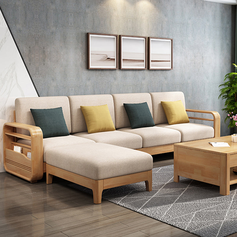 Sezioni di stoccaggio reversibili in tessuto di divano sezionale contemporaneo