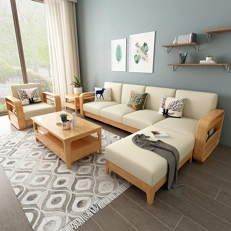 Sezioni di stoccaggio reversibili in tessuto di divano sezionale contemporaneo