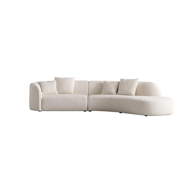 Beige Fabric Sectional Sofa Sloped Arm Sectional with Pillows Clearhalo 'furn' 'furn_sectionals' 'Furniture' 'Living Room Furniture' 'Sectionals' 6377972