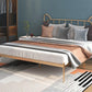 Metal Open-Frame Bed Solid Color Slat Bed With Custom Gold Legs for Home