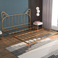 Metal Open-Frame Bed Solid Color Slat Bed With Custom Gold Legs for Home