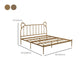 Metal Open-Frame Bed Solid Color Slat Bed With Custom Gold Legs for Home