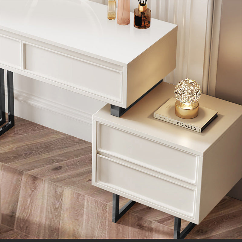 15.74 "brede ijdelheidsset met lade Bright White Wood Make-up ijdelheid