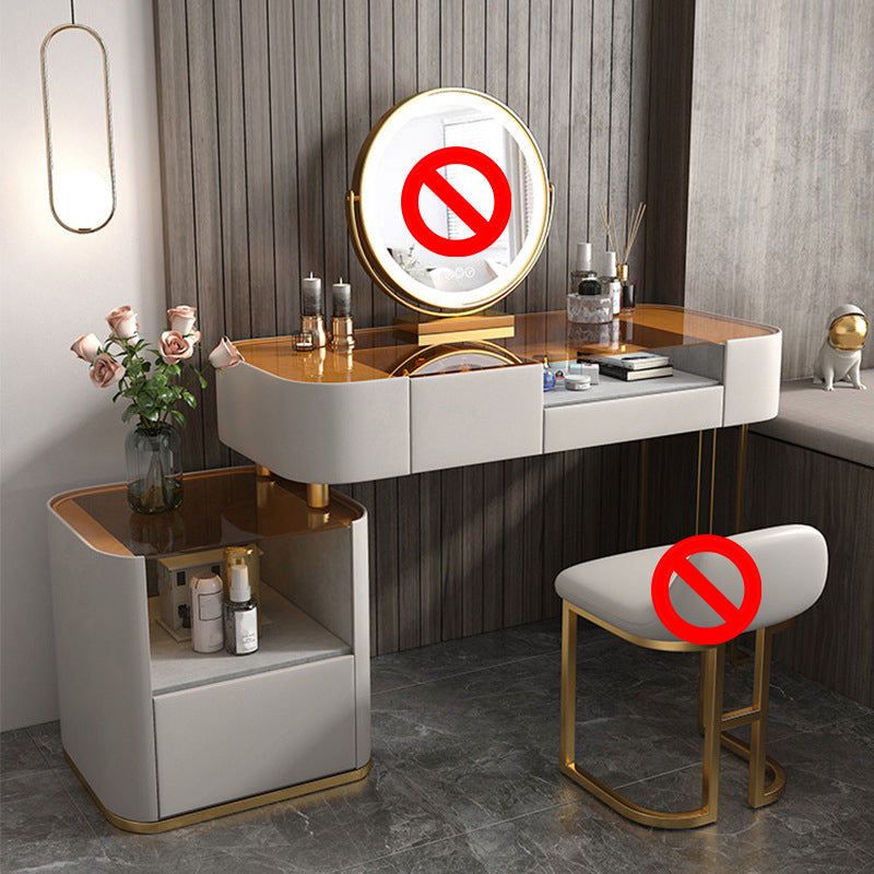 グラム3引き出しバニティドレッシングテーブルセットソリッドウッドメイクアップバニティデスクテーブル