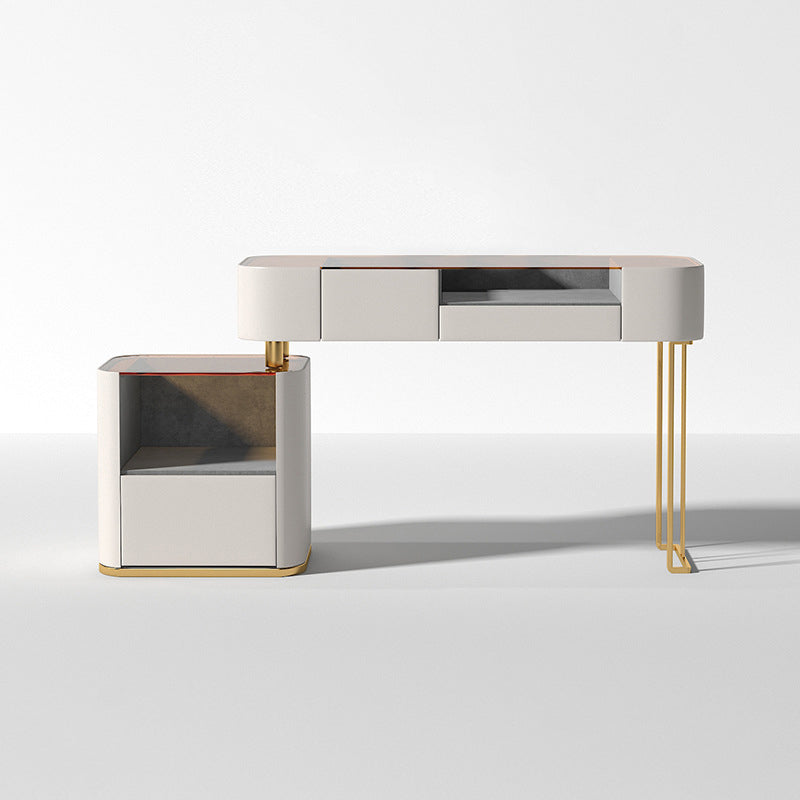 グラム3引き出しバニティドレッシングテーブルセットソリッドウッドメイクアップバニティデスクテーブル