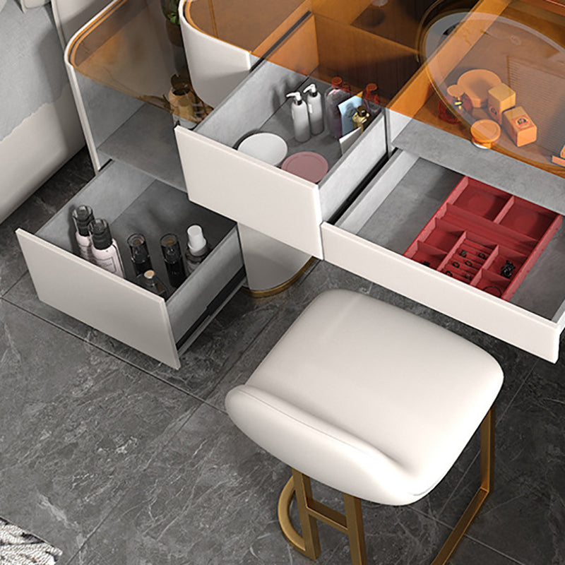 グラム3引き出しバニティドレッシングテーブルセットソリッドウッドメイクアップバニティデスクテーブル