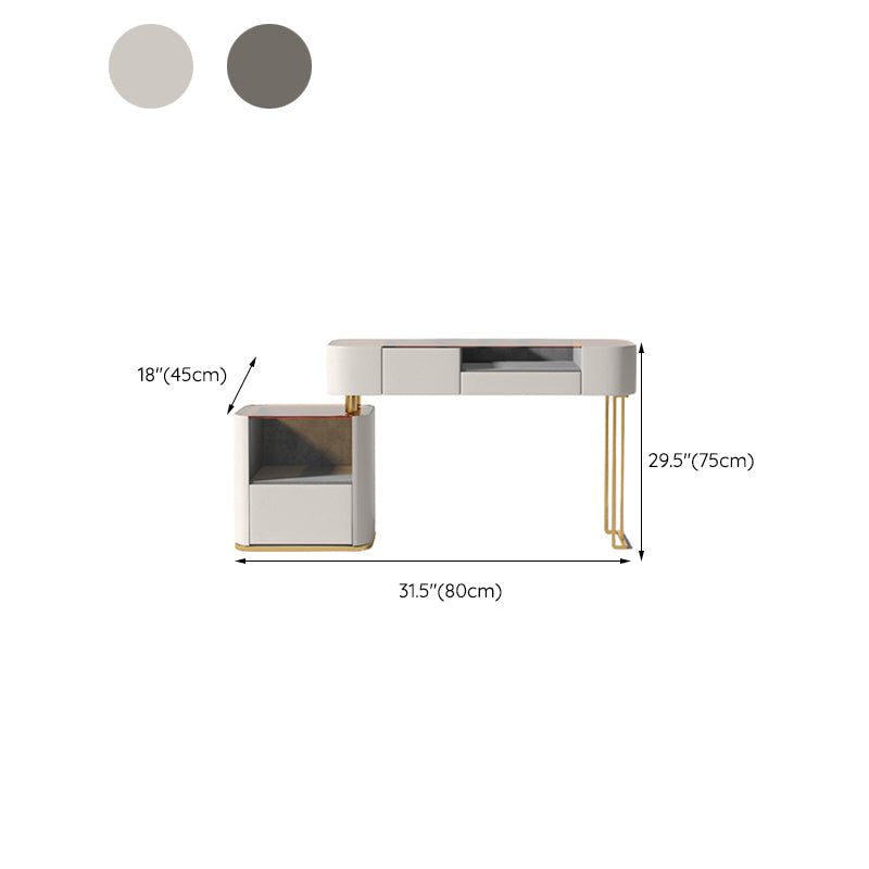 グラム3引き出しバニティドレッシングテーブルセットソリッドウッドメイクアップバニティデスクテーブル