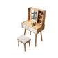 Scandinavian Dressing Table with Mirror and 2-Drawers Solid Wood Clearhalo 'Bedroom Furniture' 'furn' 'furn_makeup_vanities' 'Furniture' 'Makeup Vanities' 'makeup_vanities' 6378234