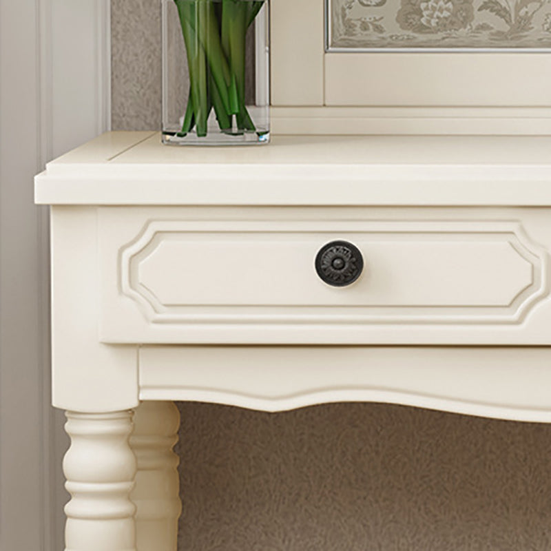 19.68" Wide Vanity Set with Drawer Rubberwood Make-up Vanity