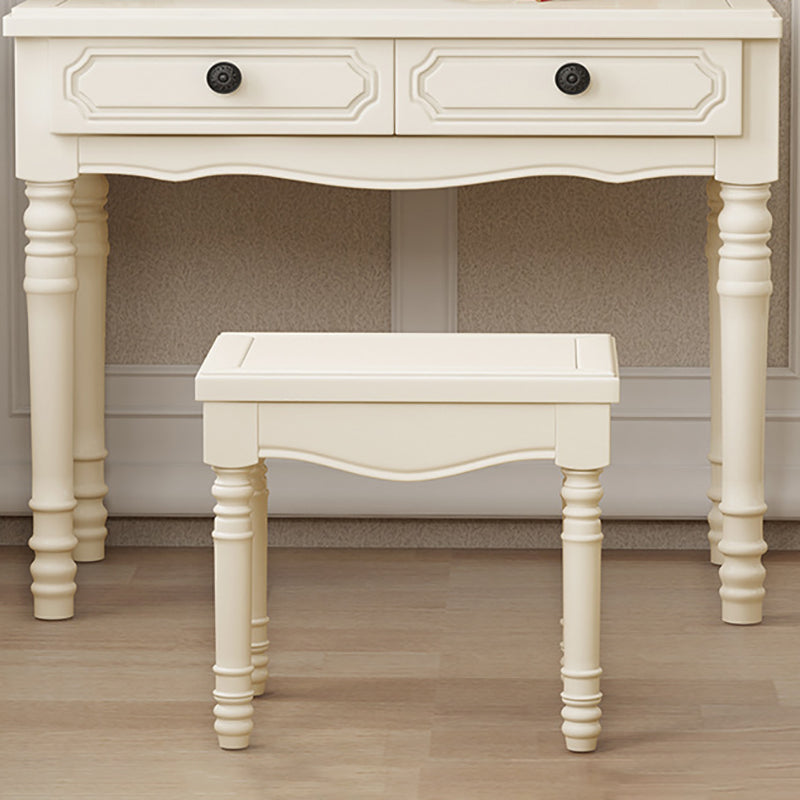 19.68" Wide Vanity Set with Drawer Rubberwood Make-up Vanity