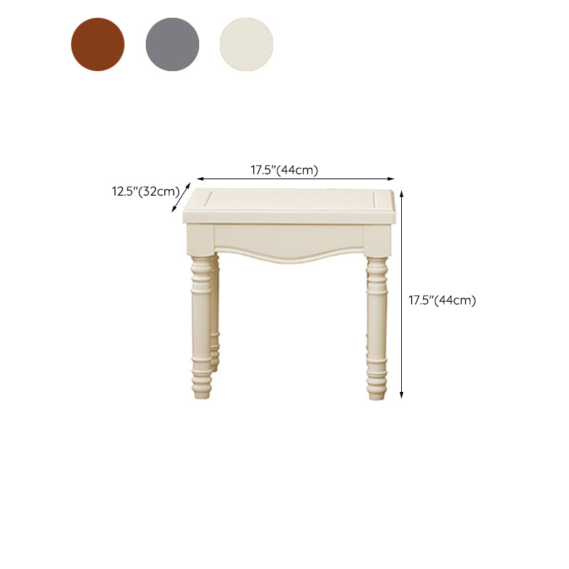 19.68" Wide Vanity Set with Drawer Rubberwood Make-up Vanity