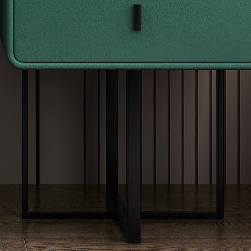 Tavolo da toep glam tavolo da trucco in pelle vanità con doppio cassetto