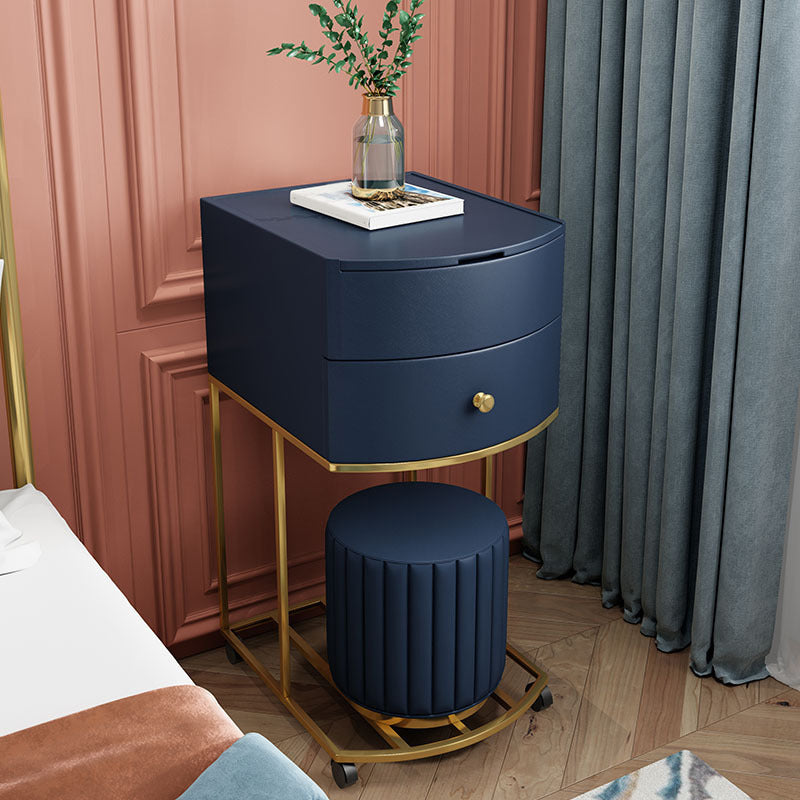 18.89 "鏡と引き出し付きの幅のフェイクレザーバニティセットグラムメイクアップバニティ