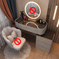 15.74" Wide Vanity Desk with 5/6 Storage Drawers Glam Glass Dresser