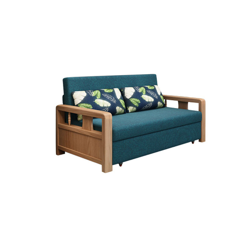 Linen Sleeper Sofa 31.49" Wide Scandinavian Sofa Bed with Upholstered