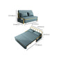 Green Sleeper Sofa Glam Style Foldable Faux leather Sofa Bed