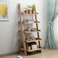 Ladder Wooden Bookcase Contemporary Open Back Bookshelf with Shelves