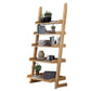 Ladder Wooden Bookcase Contemporary Open Back Bookshelf with Shelves