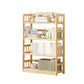 Contemporary Open Shelf Bookcase Wood Bookshelf with Shelves for Living Room